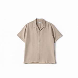 Zara Men's Beige Casual Button Down Shirt